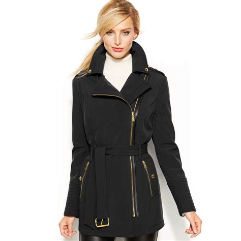 michael kors mantel black|michael kors jacket.